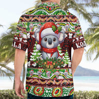 Koala Christmas Hawaiian Shirt Australia Aboriginal Cute Santa Koalas - Wonder Print Shop