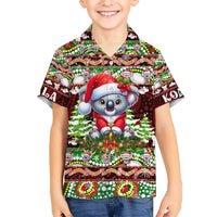 Koala Christmas Hawaiian Shirt Australia Aboriginal Cute Santa Koalas - Wonder Print Shop