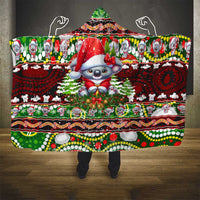 Koala Christmas Hooded Blanket Australia Aboriginal Cute Santa Koalas - Wonder Print Shop