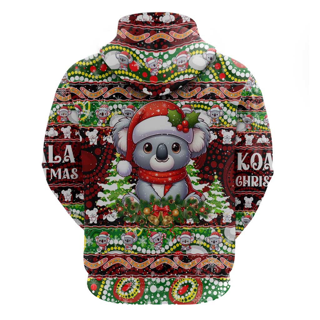 Koala Christmas Hoodie Australia Aboriginal Cute Santa Koalas - Wonder Print Shop