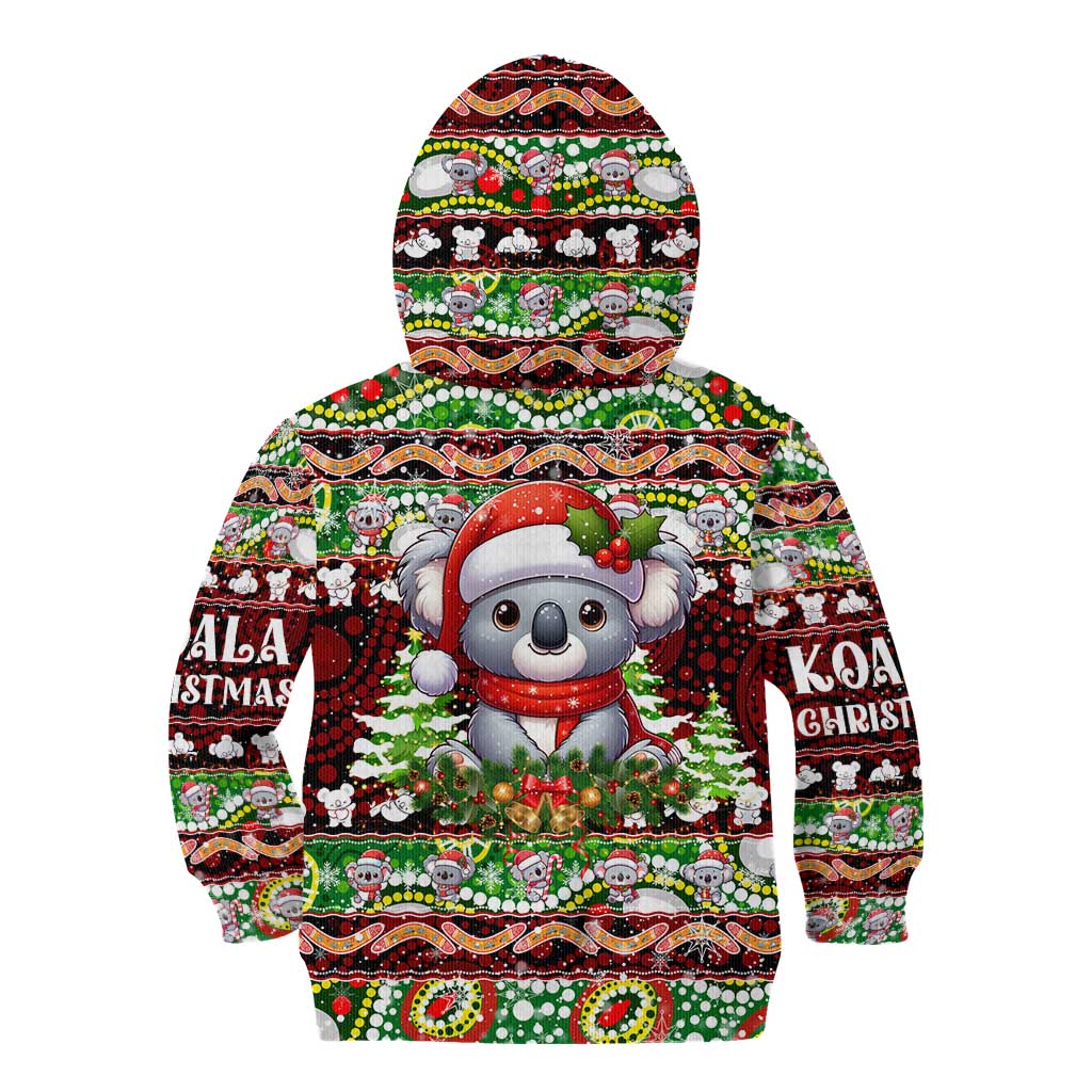 Koala Christmas Kid Hoodie Australia Aboriginal Cute Santa Koalas - Wonder Print Shop