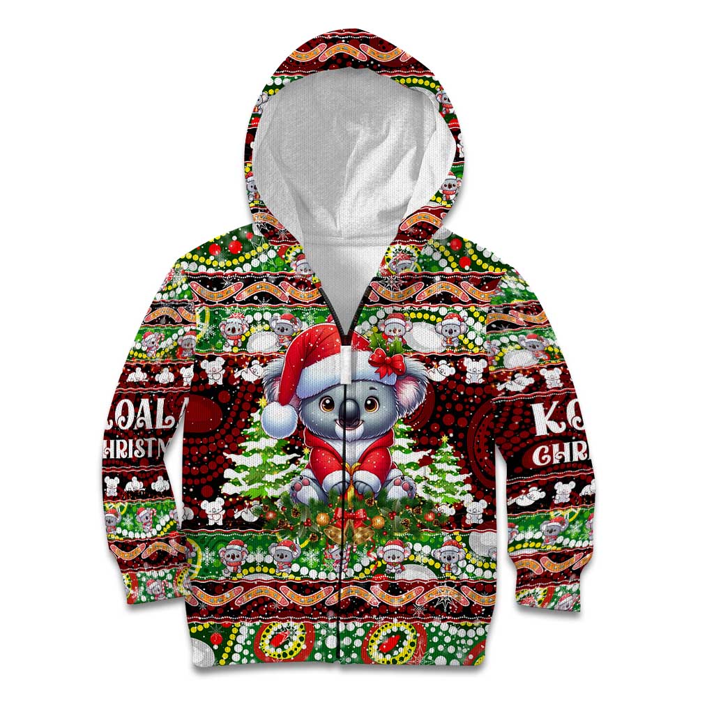 Koala Christmas Kid Hoodie Australia Aboriginal Cute Santa Koalas - Wonder Print Shop