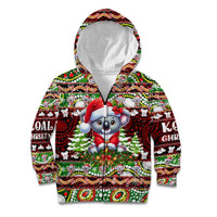 Koala Christmas Kid Hoodie Australia Aboriginal Cute Santa Koalas - Wonder Print Shop