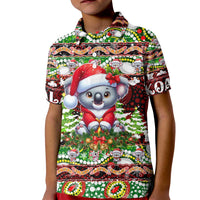 Koala Christmas Kid Polo Shirt Australia Aboriginal Cute Santa Koalas - Wonder Print Shop