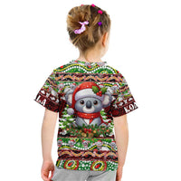 Koala Christmas Kid T Shirt Australia Aboriginal Cute Santa Koalas - Wonder Print Shop
