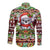 Koala Christmas Long Sleeve Button Shirt Australia Aboriginal Cute Santa Koalas - Wonder Print Shop