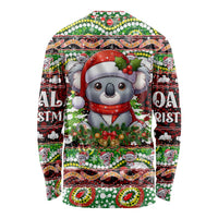 Koala Christmas Long Sleeve Shirt Australia Aboriginal Cute Santa Koalas - Wonder Print Shop