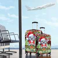 Koala Christmas Luggage Cover Australia Aboriginal Cute Santa Koalas - Wonder Print Shop