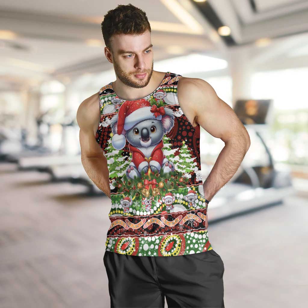 Koala Christmas Men Tank Top Australia Aboriginal Cute Santa Koalas - Wonder Print Shop