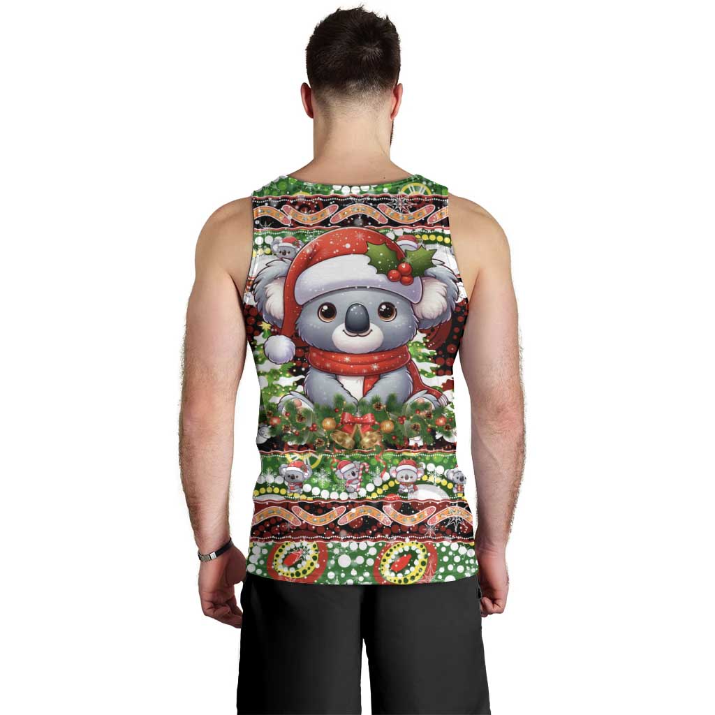 Koala Christmas Men Tank Top Australia Aboriginal Cute Santa Koalas - Wonder Print Shop