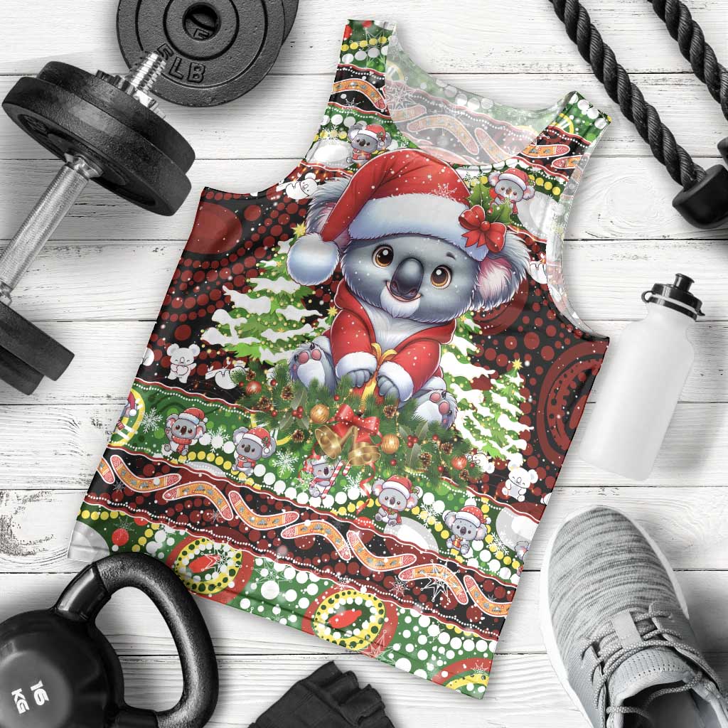 Koala Christmas Men Tank Top Australia Aboriginal Cute Santa Koalas - Wonder Print Shop