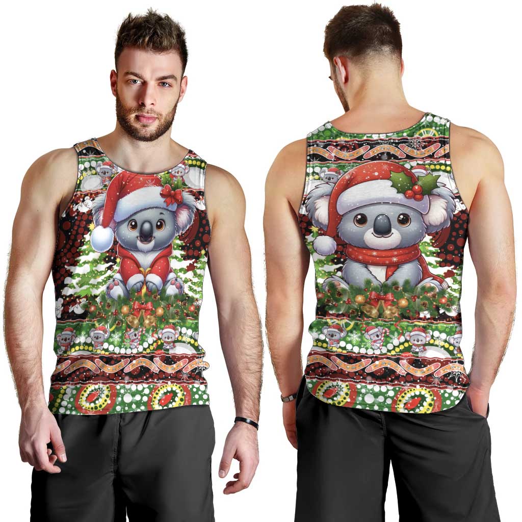 Koala Christmas Men Tank Top Australia Aboriginal Cute Santa Koalas - Wonder Print Shop