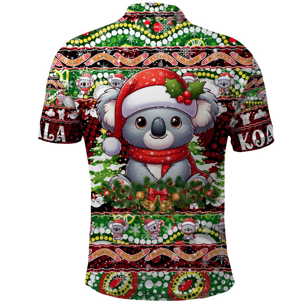 Koala Christmas Polo Shirt Australia Aboriginal Cute Santa Koalas - Wonder Print Shop