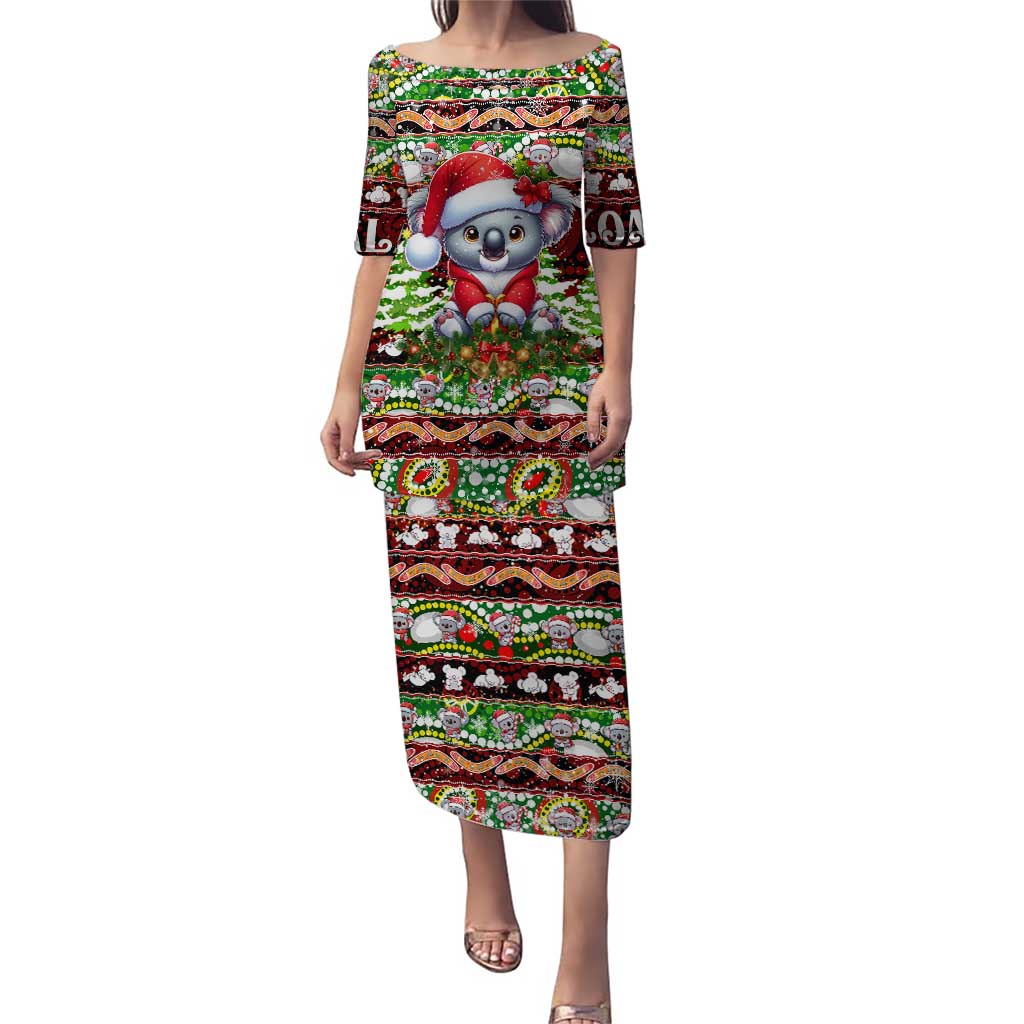 Koala Christmas Puletasi Australia Aboriginal Cute Santa Koalas - Wonder Print Shop