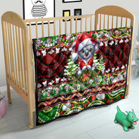 Koala Christmas Quilt Australia Aboriginal Cute Santa Koalas - Wonder Print Shop