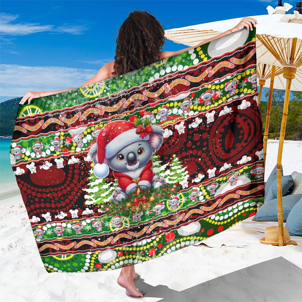 Koala Christmas Sarong Australia Aboriginal Cute Santa Koalas - Wonder Print Shop