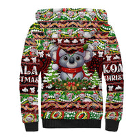 Koala Christmas Sherpa Hoodie Australia Aboriginal Cute Santa Koalas - Wonder Print Shop