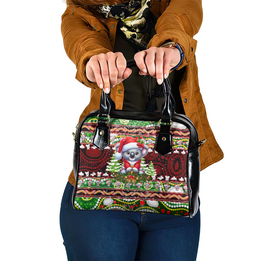 Koala Christmas Shoulder Handbag Australia Aboriginal Cute Santa Koalas - Wonder Print Shop