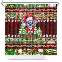 Koala Christmas Shower Curtain Australia Aboriginal Cute Santa Koalas - Wonder Print Shop