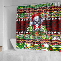 Koala Christmas Shower Curtain Australia Aboriginal Cute Santa Koalas - Wonder Print Shop