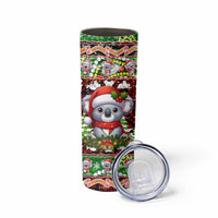 Koala Christmas Skinny Tumbler Australia Aboriginal Cute Santa Koalas - Wonder Print Shop