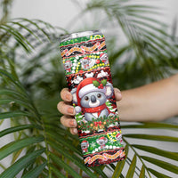 Koala Christmas Skinny Tumbler Australia Aboriginal Cute Santa Koalas - Wonder Print Shop