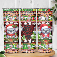 Koala Christmas Skinny Tumbler Australia Aboriginal Cute Santa Koalas - Wonder Print Shop