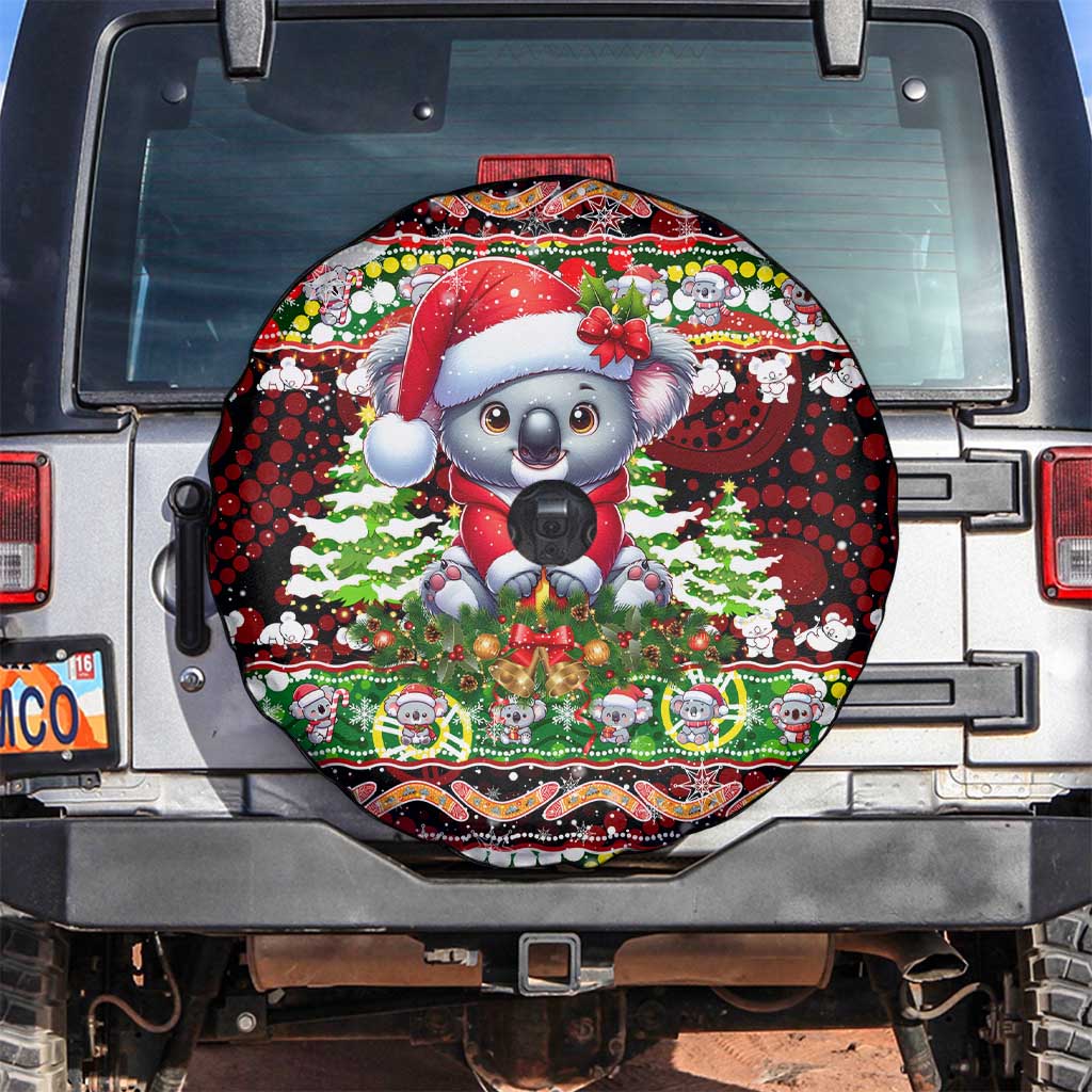 Koala Christmas Spare Tire Cover Australia Aboriginal Cute Santa Koalas - Wonder Print Shop