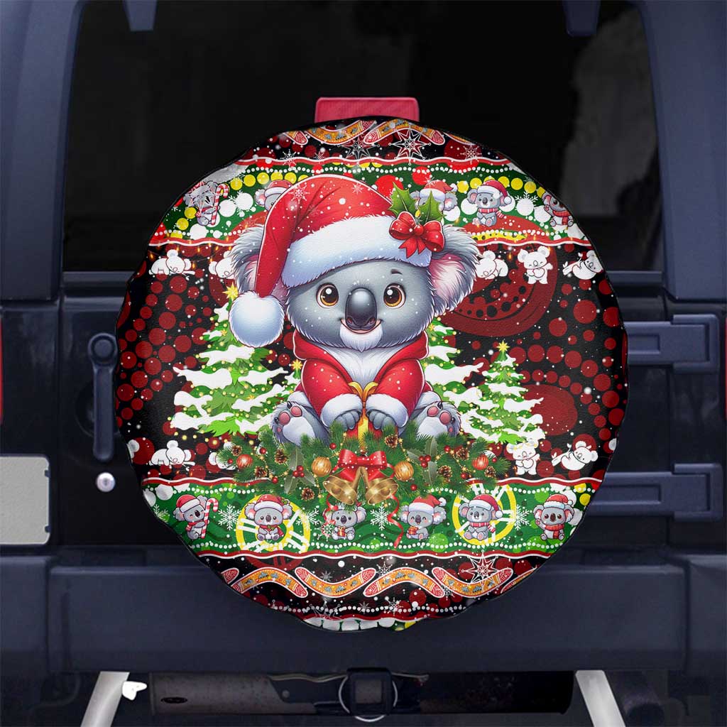 Koala Christmas Spare Tire Cover Australia Aboriginal Cute Santa Koalas - Wonder Print Shop