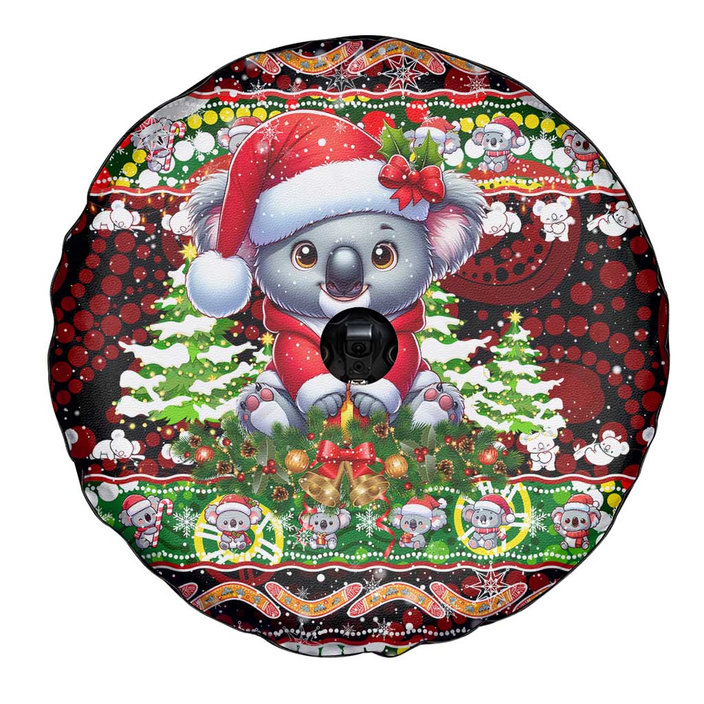Koala Christmas Spare Tire Cover Australia Aboriginal Cute Santa Koalas - Wonder Print Shop