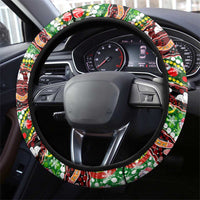 Koala Christmas Steering Wheel Cover Australia Aboriginal Cute Santa Koalas - Wonder Print Shop