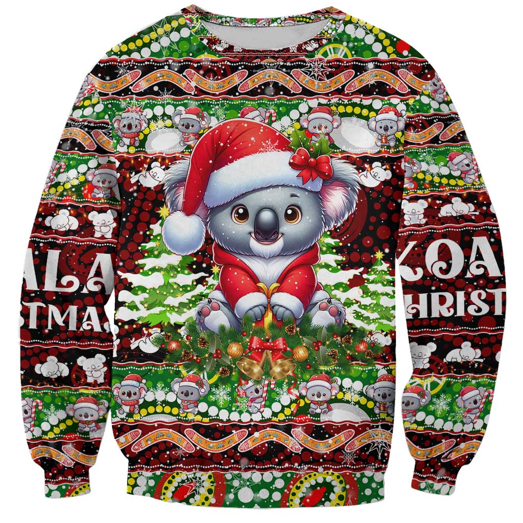 Koala Christmas Sweatshirt Australia Aboriginal Cute Santa Koalas - Wonder Print Shop