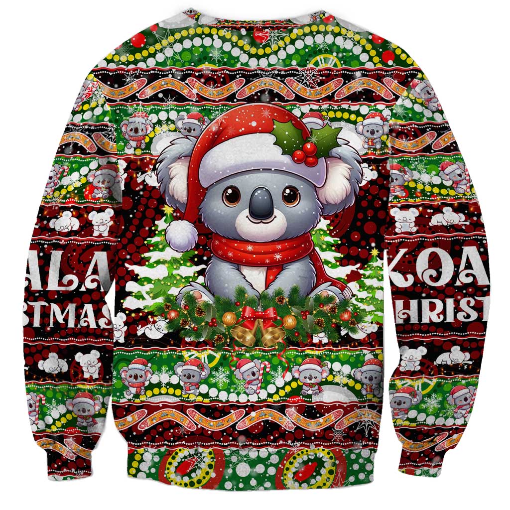 Koala Christmas Sweatshirt Australia Aboriginal Cute Santa Koalas - Wonder Print Shop
