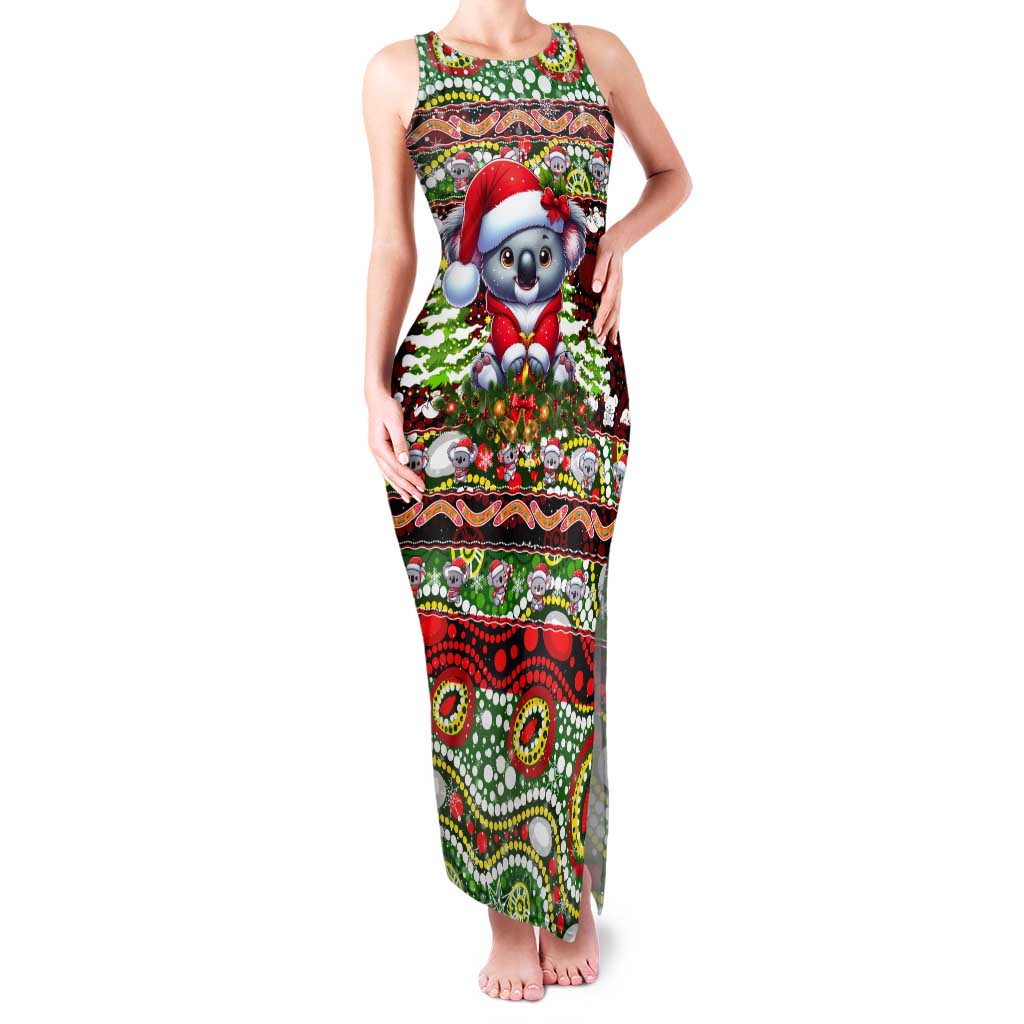 Koala Christmas Tank Maxi Dress Australia Aboriginal Cute Santa Koalas - Wonder Print Shop