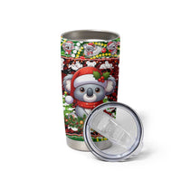 Koala Christmas Tumbler Cup Australia Aboriginal Cute Santa Koalas - Wonder Print Shop