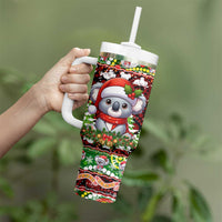 Koala Christmas Tumbler With Handle Australia Aboriginal Cute Santa Koalas - Wonder Print Shop