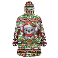 Koala Christmas Wearable Blanket Hoodie Australia Aboriginal Cute Santa Koalas - Wonder Print Shop
