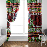 Koala Christmas Window Curtain Australia Aboriginal Cute Santa Koalas - Wonder Print Shop