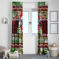Koala Christmas Window Curtain Australia Aboriginal Cute Santa Koalas - Wonder Print Shop