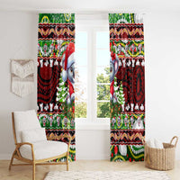 Koala Christmas Window Curtain Australia Aboriginal Cute Santa Koalas - Wonder Print Shop