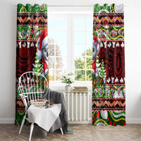 Koala Christmas Window Curtain Australia Aboriginal Cute Santa Koalas - Wonder Print Shop