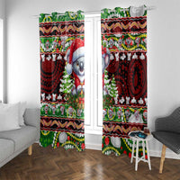 Koala Christmas Window Curtain Australia Aboriginal Cute Santa Koalas - Wonder Print Shop