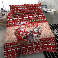 Dog Sled Christmas Bedding Set Husky Sleigh Ride Design - Wonder Print Shop