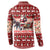 Dog Sled Christmas Button Sweatshirt Husky Sleigh Ride Design - Wonder Print Shop