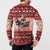 Dog Sled Christmas Button Sweatshirt Husky Sleigh Ride Design - Wonder Print Shop