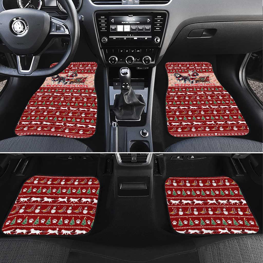 Dog Sled Christmas Car Mats Husky Sleigh Ride Design - Wonder Print Shop