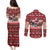 Dog Sled Christmas Couples Matching Puletasi and Long Sleeve Button Shirt Husky Sleigh Ride Design - Wonder Print Shop