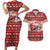 Dog Sled Christmas Couples Matching Short Sleeve Bodycon Dress and Hawaiian Shirt Husky Sleigh Ride Design - Wonder Print Shop