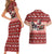 Dog Sled Christmas Couples Matching Short Sleeve Bodycon Dress and Hawaiian Shirt Husky Sleigh Ride Design - Wonder Print Shop