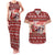 Dog Sled Christmas Couples Matching Tank Maxi Dress and Hawaiian Shirt Husky Sleigh Ride Design - Wonder Print Shop